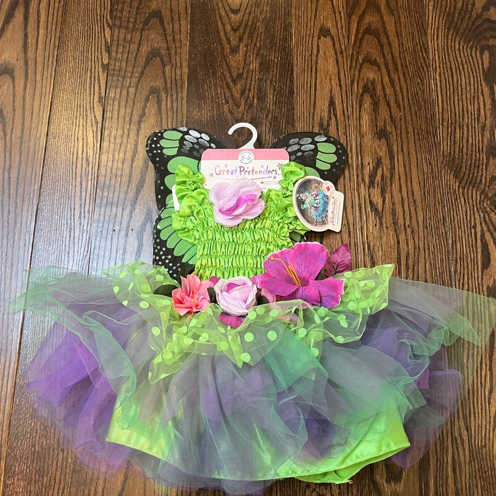 Great Pretenders Green and Purple Fairy Costume for Kids